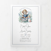 次章ベビーシャワー写真 三つ折り招待状 (カバー)