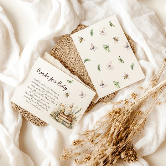 次章赤ちゃんシャワー図書依頼カード エンクロージャーカード