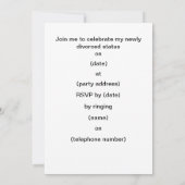 次章離婚パーティの招待状 招待状 (裏面)