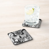 欧亜のワシフクロウのポートレートの上で閉めて下さい コースター (右側)