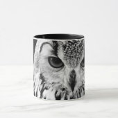 欧亜のワシフクロウのポートレートの上で閉めて下さい マグカップ (中央)