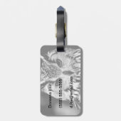 欧亜のワシフクロウのポートレートの上で閉めて下さい ラゲッジタグ (裏面縦)