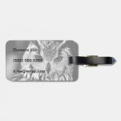 欧亜のワシフクロウのポートレートの上で閉めて下さい ラゲッジタグ (裏面横)