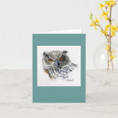 "欧亜のワシミミズク" カード (黄色い花)