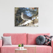 欧亜混血人は冬のカエデの木で潜りました キャンバスプリント (インサイチュ (リビング))