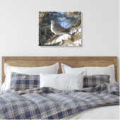 欧亜混血人は冬のカエデの木で潜りました キャンバスプリント (インサイチュ (寝室))