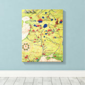 欧州と中央アジアからの詳細 キャンバスプリント (インサイチュ (ウッドフロア))