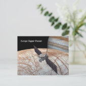 欧州クリッパー計画の宇宙機 ポストカード (スタンド正面)