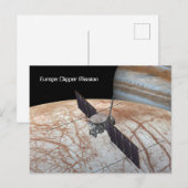 欧州クリッパー計画の宇宙機 ポストカード (正面/裏面)