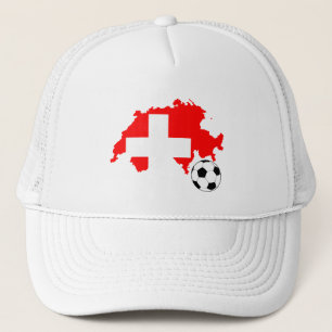 欧州スイス国旗のサッカー帽 キャップ