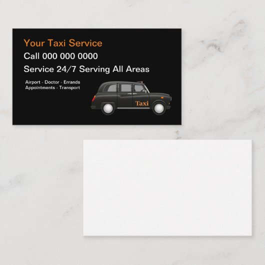 欧州タモダンクシーサービス 名刺 (正面/裏面)