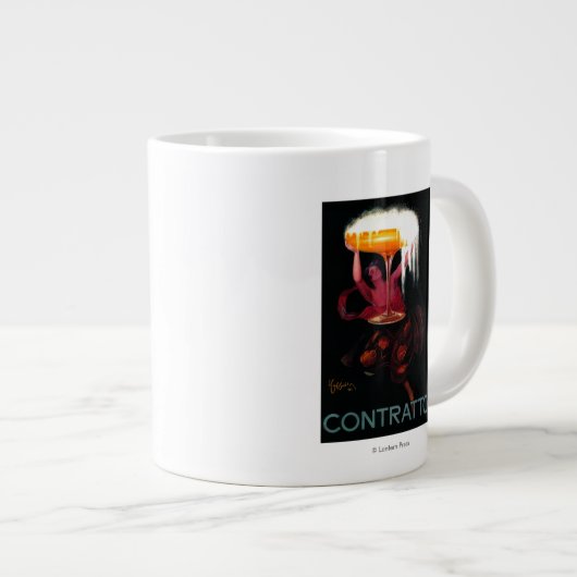 欧州ヴィンテージポスター ジャンボコーヒーマグカップ (正面右)