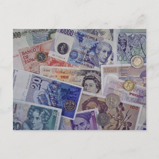 欧州通貨 ポストカード (正面)