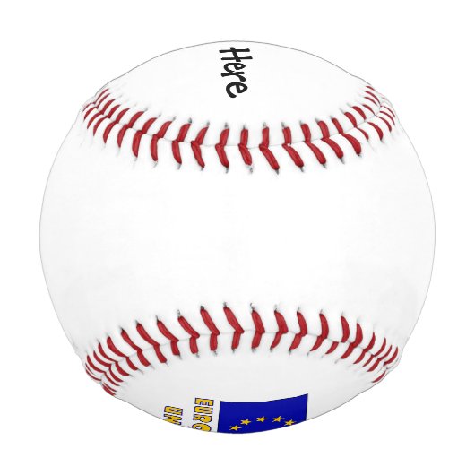欧州連合およびEU国旗パーソナライズされた 野球ボール (裏面)