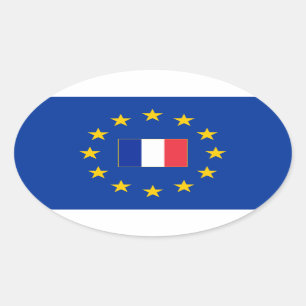 欧州連合のフランスの楕円形のステッカー 楕円形シール