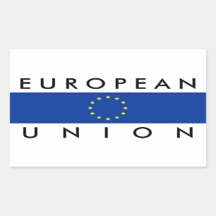 欧州連合のヨーロッパの旗の国家の記号の文字 長方形シール