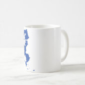欧州連合の旗の地図 コーヒーマグカップ (正面右)