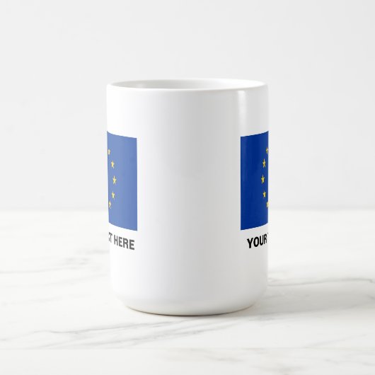 欧州連合の旗の大きいコーヒー・マグ| EUヨーロッパ コーヒーマグカップ (中央)