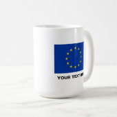 欧州連合の旗の大きいコーヒー・マグ| EUヨーロッパ コーヒーマグカップ (正面右)