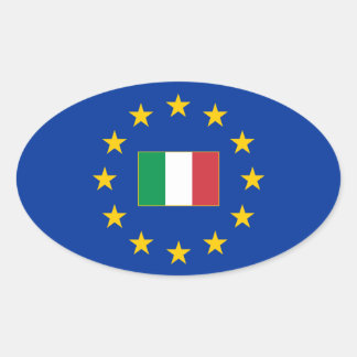 欧州連合イタリア楕円ステッカー 楕円形シール
