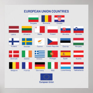 欧州連合フラグEU各国のポスター ポスター