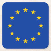 欧州連合国旗 スクエアペーパーコースター (正面)