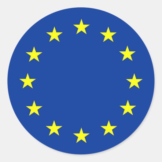 欧州連合国旗 ラウンドシール (正面)