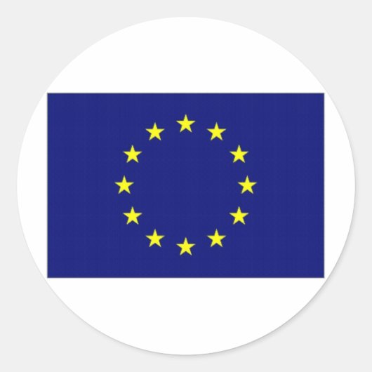 欧州連合国旗 ラウンドシール (正面)