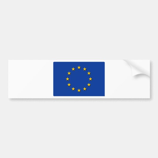 欧州連合国旗/EU国旗 バンパーステッカー (正面)