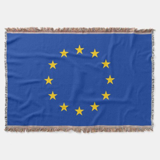 欧州連合国旗(EU) (ヨーロッパ) スローブランケット (正面)