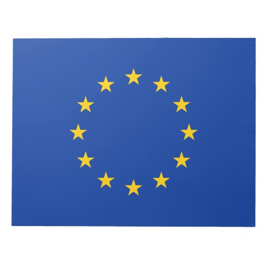欧州連合国旗(EU) （ヨーロッパ） ノートパッド (正面)