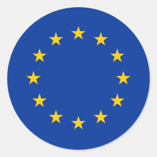 欧州連合国旗(EU) (ヨーロッパ) ラウンドシール