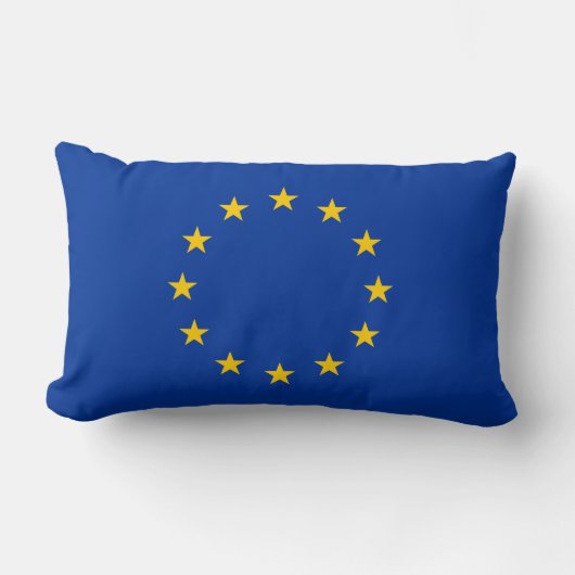 欧州連合国旗(EU) (ヨーロッパ) ランバークッション (正面)