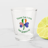 欧州連合 アイルランド 米国 シャムロック 旗 個人用に ショットグラス (正面)