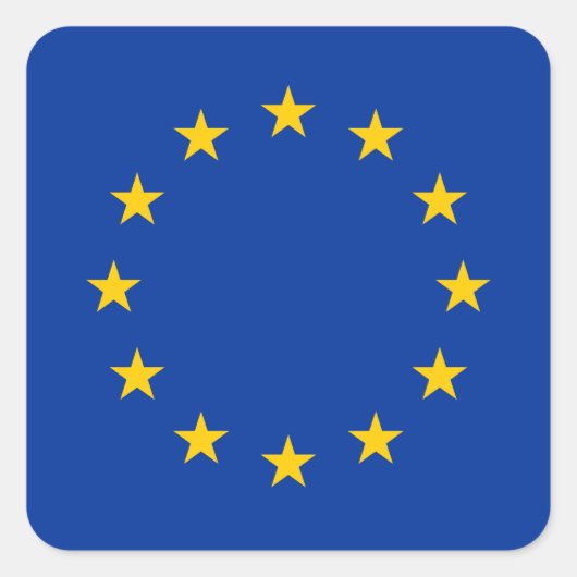 欧州連合 – EU国旗 スクエアシール (正面)
