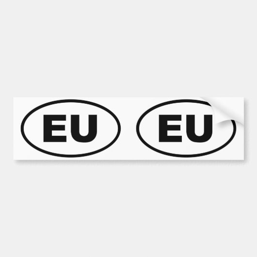 欧州連合 – EU楕円 バンパーステッカー (正面)