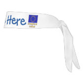 欧州連合(EU)およびEU国旗の青のパーソナライズ タイヘッドバンド (回転90)