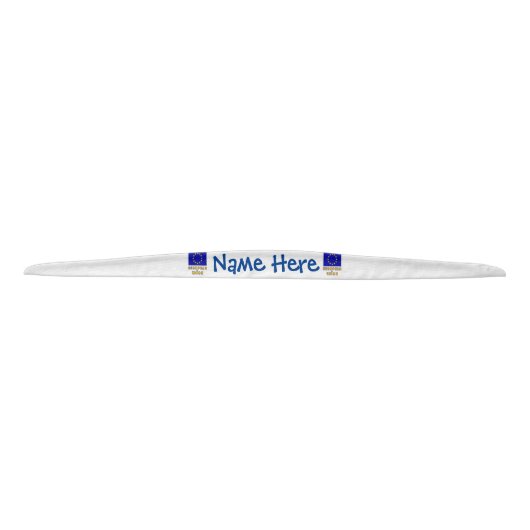 欧州連合(EU)およびEU国旗の青のパーソナライズ タイヘッドバンド (正面)