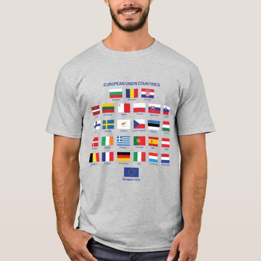 欧州連合(EU)がEU各国にTシャツを掲げる Tシャツ (正面)