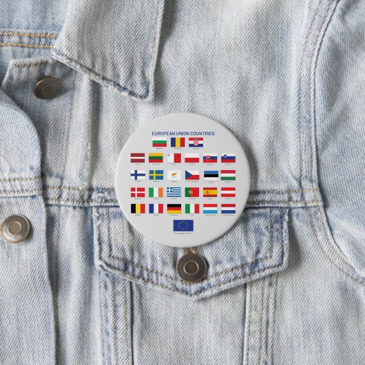 欧州連合(EU)がEU諸国に国旗を掲げる 缶バッジ (インサイチュ)
