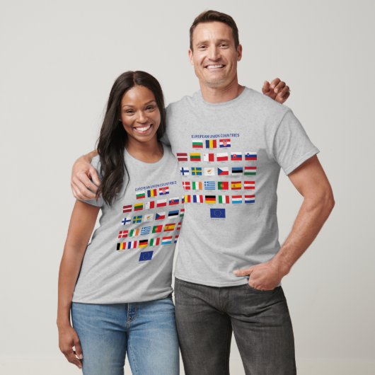 欧州連合(EU)がEU諸国に国旗を掲げる Tシャツ (ユニセックス)