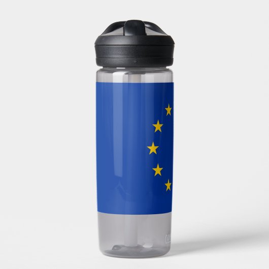 欧州連合(EU)の国旗を持つウォーターボトル ウォーターボトル (正面)