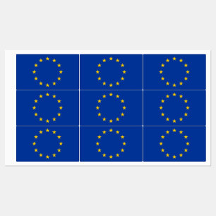 欧州連合(EU)の国旗を持つ愛国的なラベル ラベル