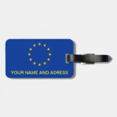 欧州連合(EU)の国旗を持つ荷物タグ ラゲッジタグ (裏面横)
