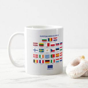 欧州連合(EU)はEU諸国にコーヒー・マグを旗 コーヒーマグカップ