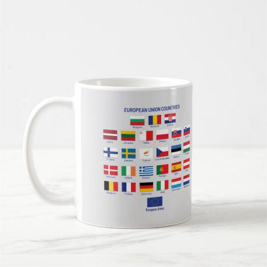 欧州連合(EU)はEU諸国にコーヒー・マグを旗 コーヒーマグカップ (左)