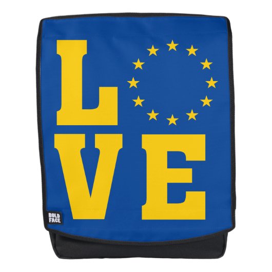 欧州連合(EU)、ヨーロッパ愛 バックパック (正面)
