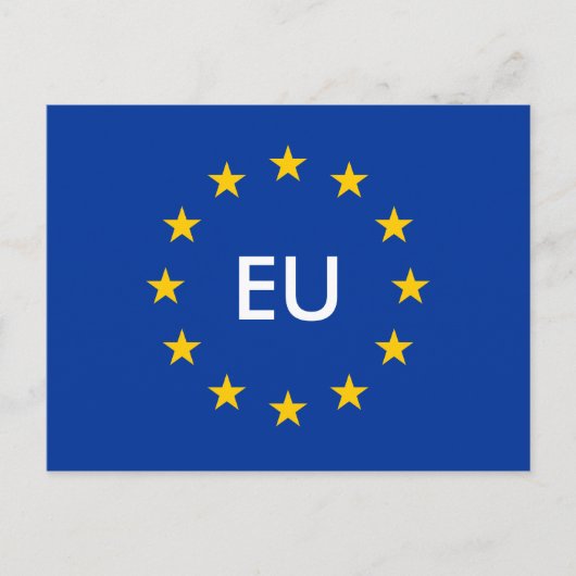 欧州連合(EU)国旗のはがき ポストカード (正面)