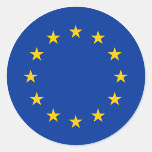 欧州連合(EU)国旗のシール ラウンドシール
