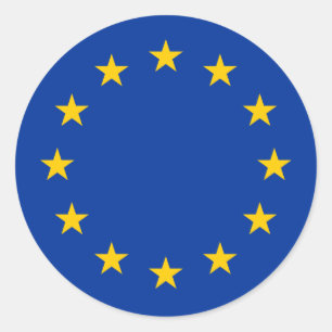 欧州連合(EU)国旗のラウンドステッカー Euヨーロッパ ラウンドシール